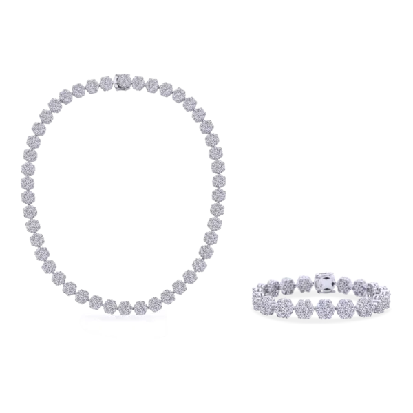 WHITE GLORIA NECKLACE SET