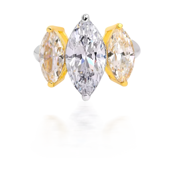 THREE MARQUISE RING