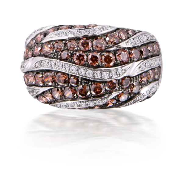 BROWN WAVES RING