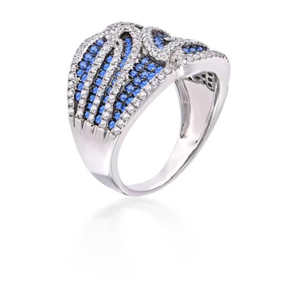 BLUE FEATHER RING