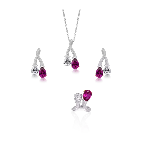 PRETTY PINK PENDANT SET