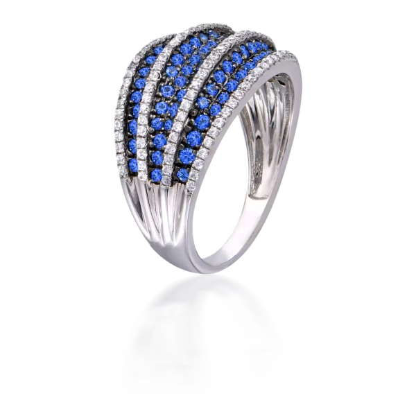 MAJESTIC BLUE RAYS RING