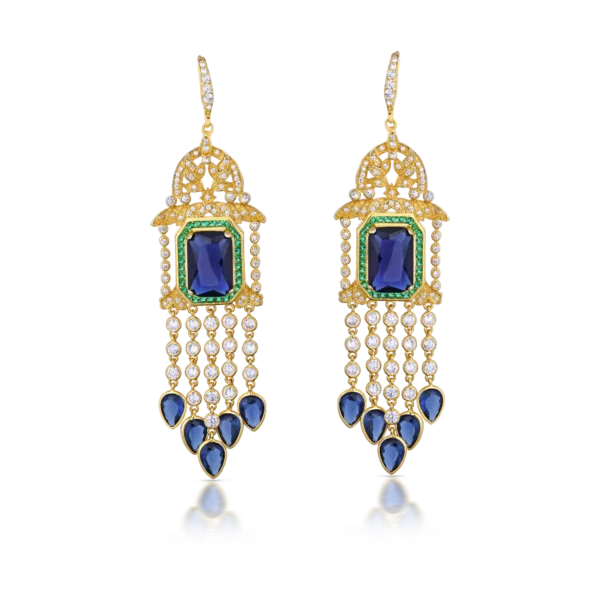 BLU CHANDLIER EARRINGS