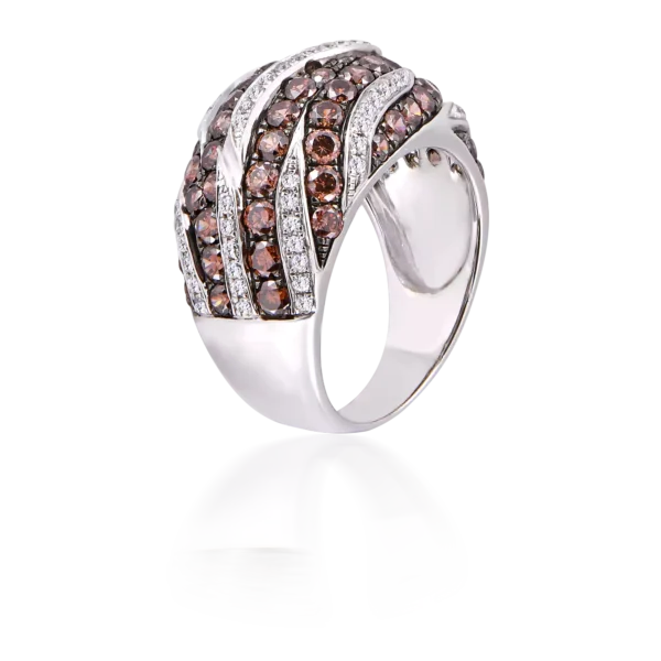 BROWN WAVES RING